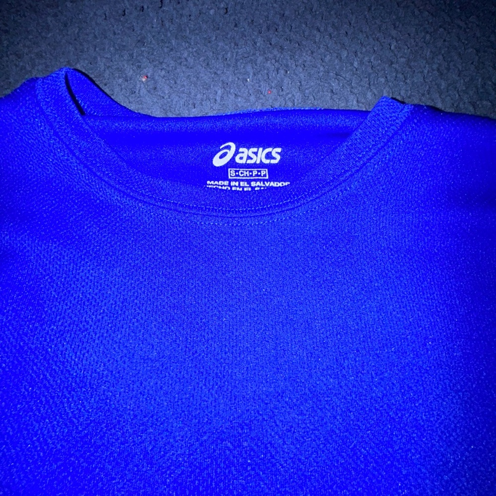 ASICS blue long sleeve shirt